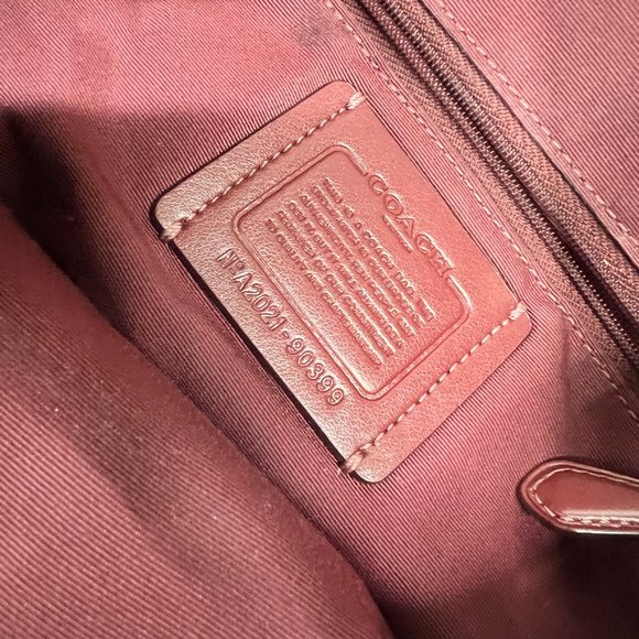 Coach 90399 Jes Horse & Carriage Logo Embossed Bright Coral Back Pack - Picture 5 of 10